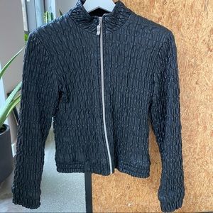 La Gazzetta black leather jacket